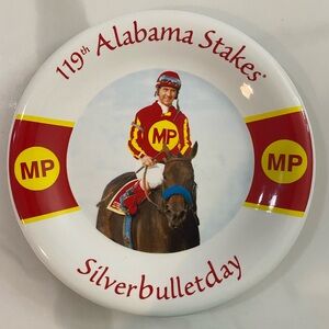 119th Alabama Stakes Silverbulletday -Porcelain -8” Collectors Plate 1999 Horse